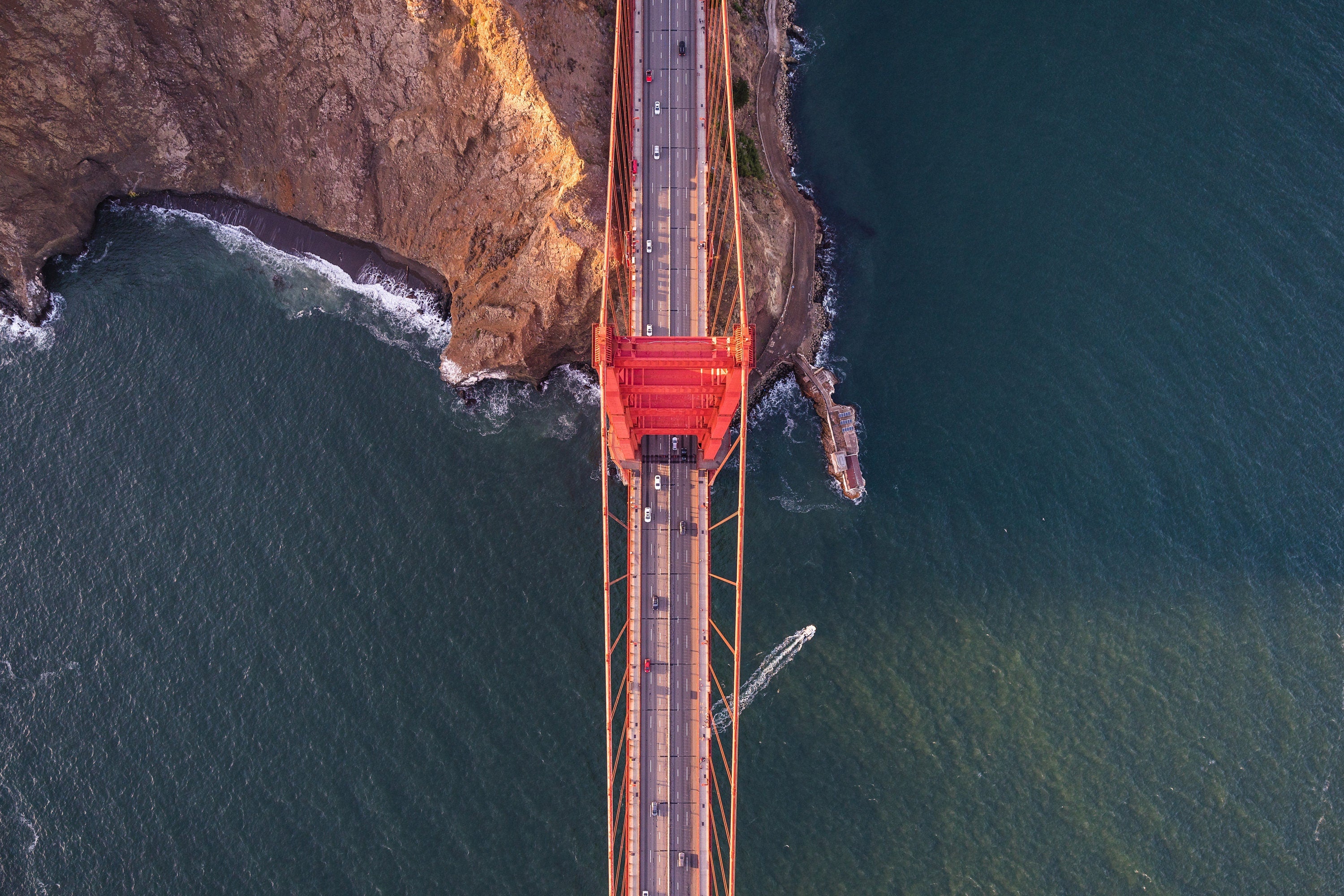 Toby Earth II - Golden Gate Bridge - San Francisco Aerial Fine Art Photography (Metal & Bamboo Print)