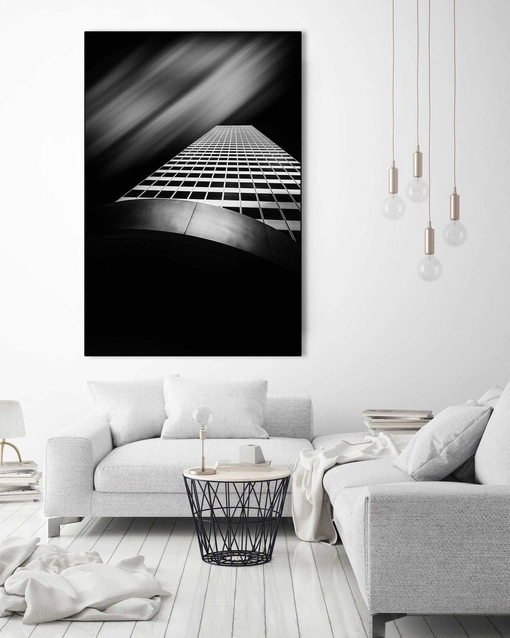 Modern Shaklee Terraces - San Francisco Black and White Fine Art (Metal & Bamboo Prints)