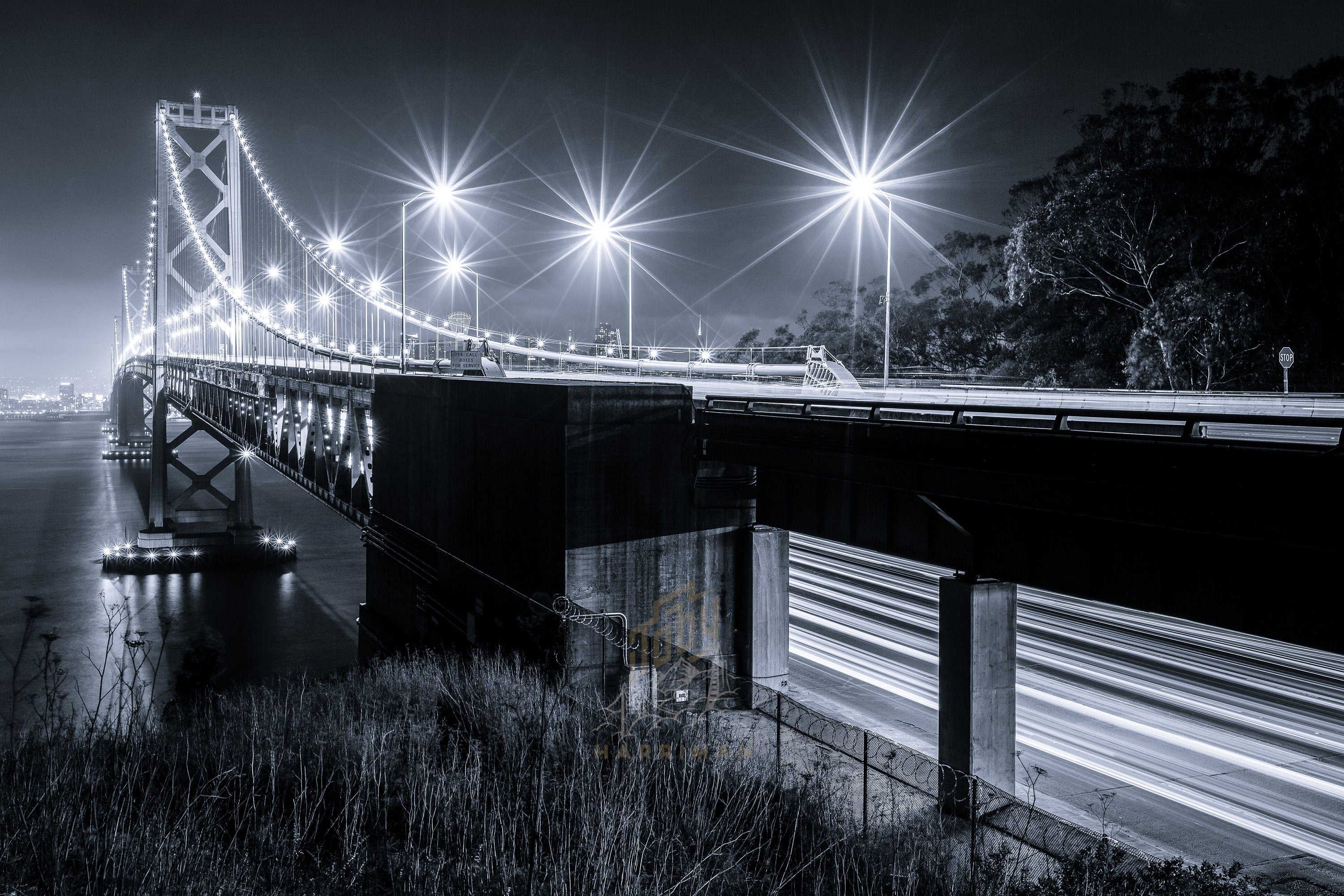 The Pulse of Gotham City SF - Bay Bridge San Francisco Fine Art Photography (Metal & Bamboo Print)
