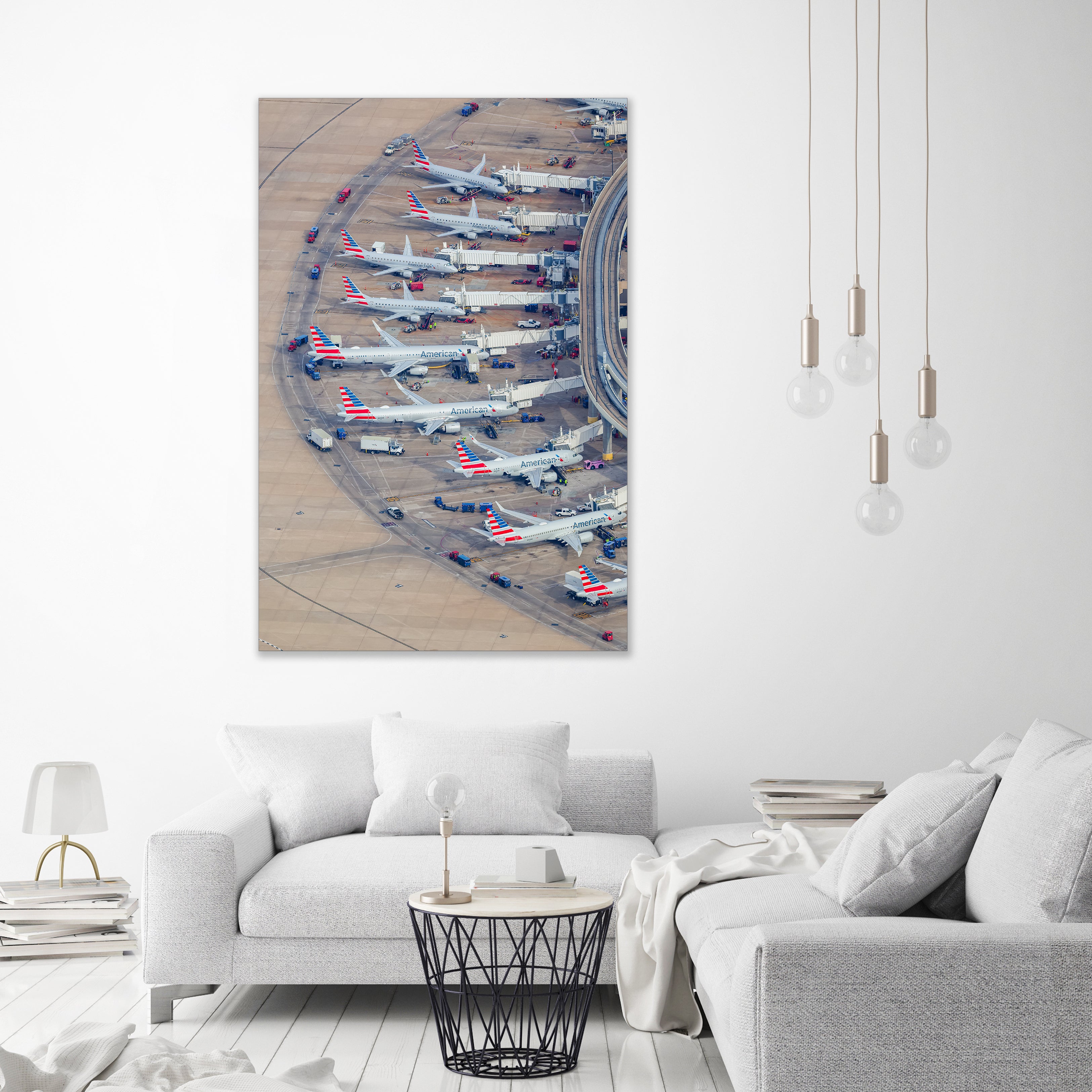 a large number of airplanes parked in a circular arrangement on a tarmac, with a total of 14 airplanes visible.