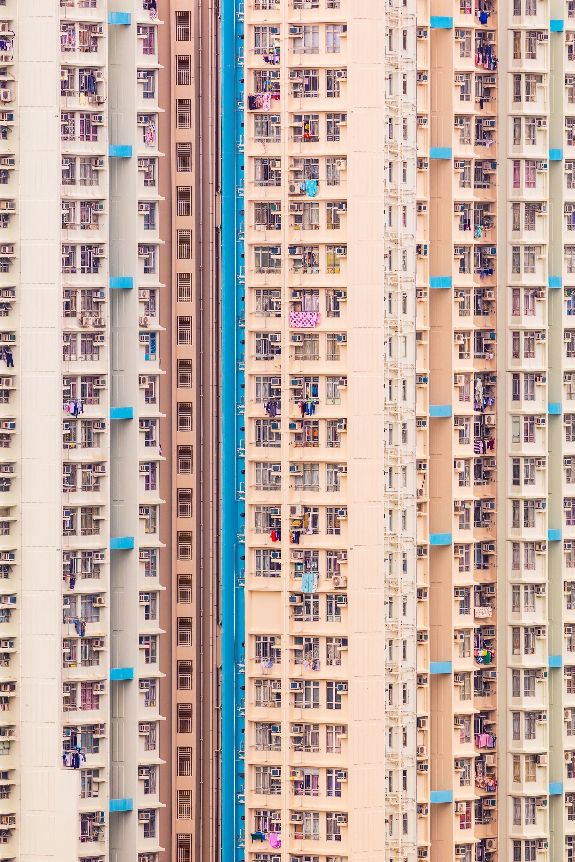 Patterned Living - The Block Tower - Hong Kong Aerial Fine Art Photography (Metal & Bamboo Prints)
