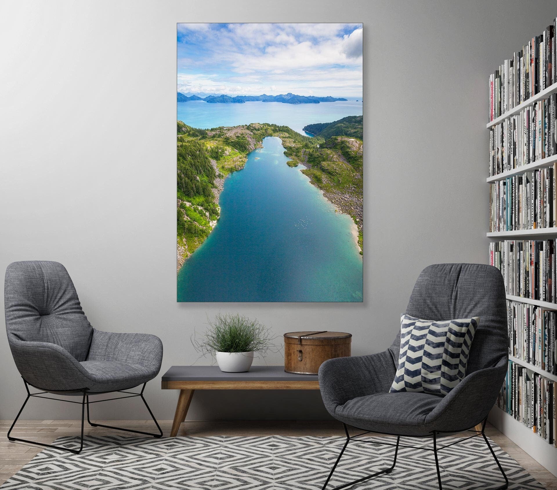 Aialik Bay - Seward Alaska Lakes Fine Art Aerial Photography (Metal & Bamboo Prints)