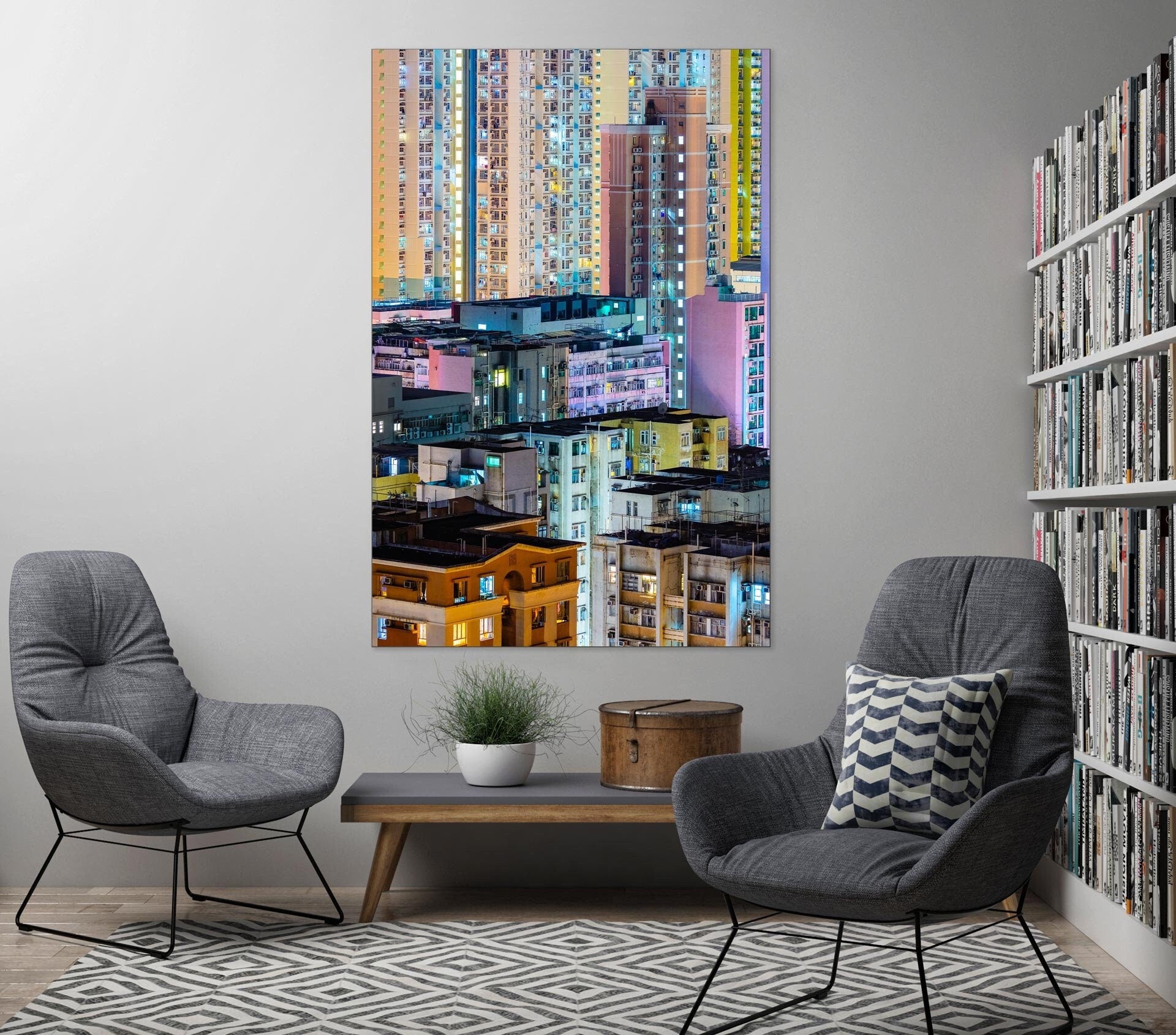 Towering Kowloon - The Block Tower - Hong Kong Fine Art Night Photography (Metal & Bamboo Prints)
